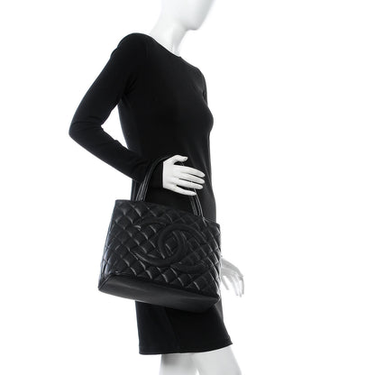 Chanel Caviar Quilted Medallion Tote Black 2 of 8