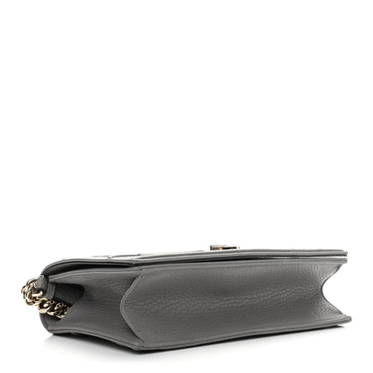 Christian Dior Grained Calfskin Medium Diorama Flap Bag Grey 3 of 9