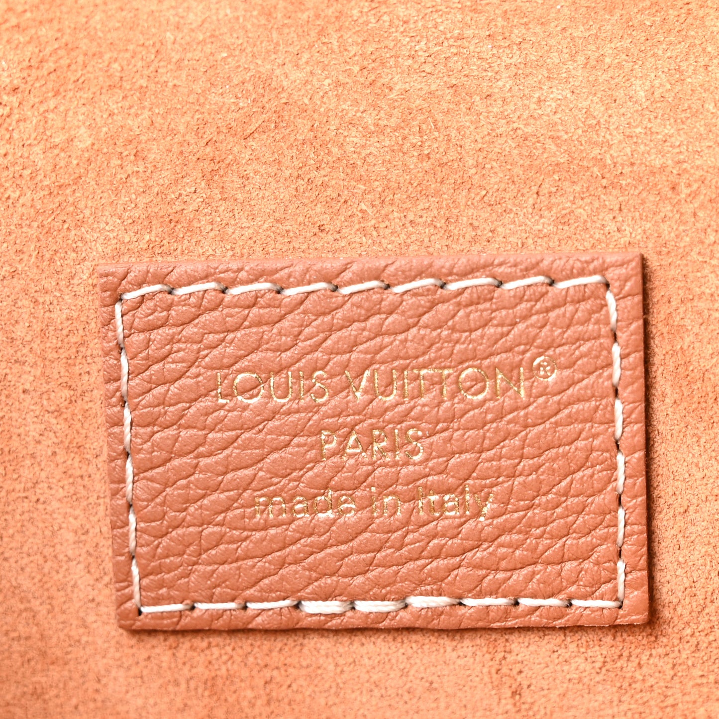 Grained Calfskin Low Key Vanity Pouch Cognac