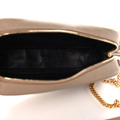 Saint Laurent Grain De Poudre Matelasse Monogram Mini Lou Camera Bag Gold Sand 4 of 12