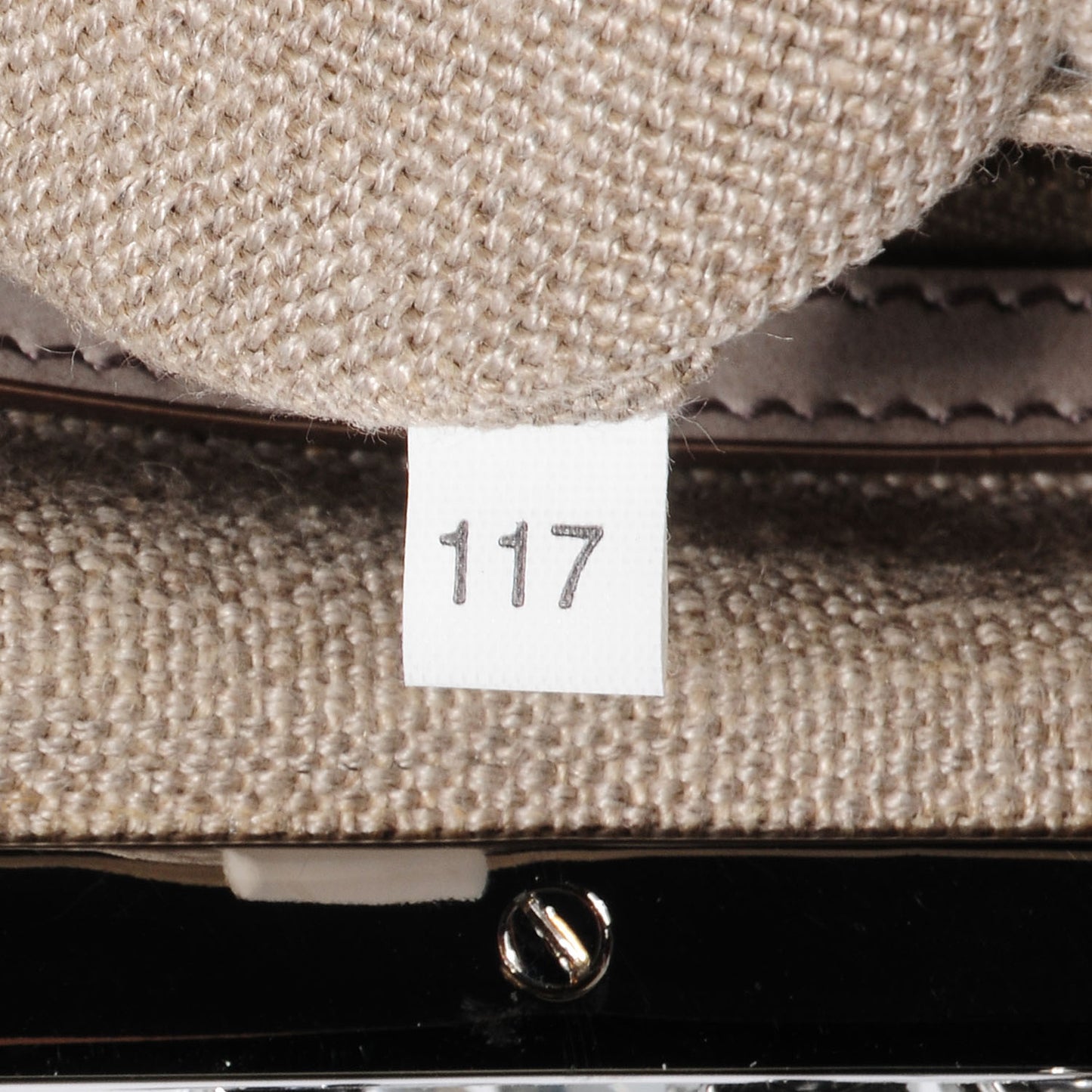 Canvas Mistolino Medium Crystal Cluster Frame Bag Naturale