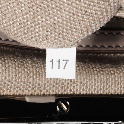Prada Canvas Mistolino Medium Crystal Cluster Frame Bag Naturale 13 of 18