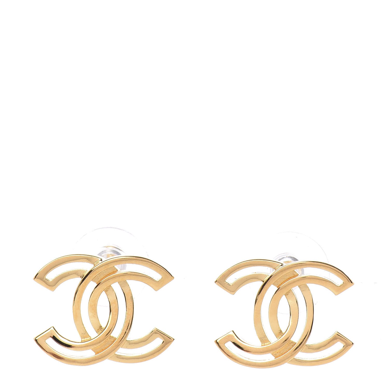 Chanel Metal Obazine CC Earrings Gold 1 of 5
