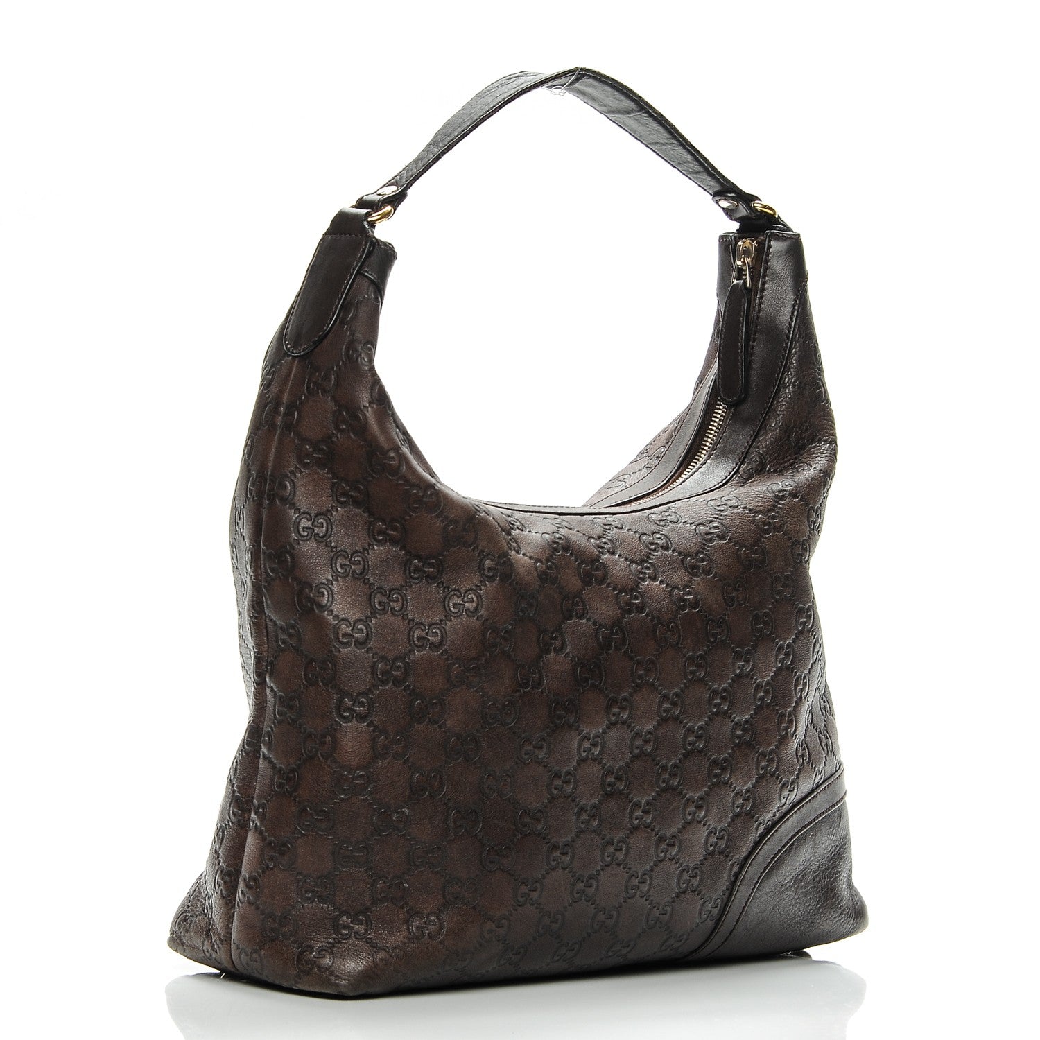 Gucci Guccissima Medium Horsebit Tassel Shoulder Bag Dark Brown 3 of 10
