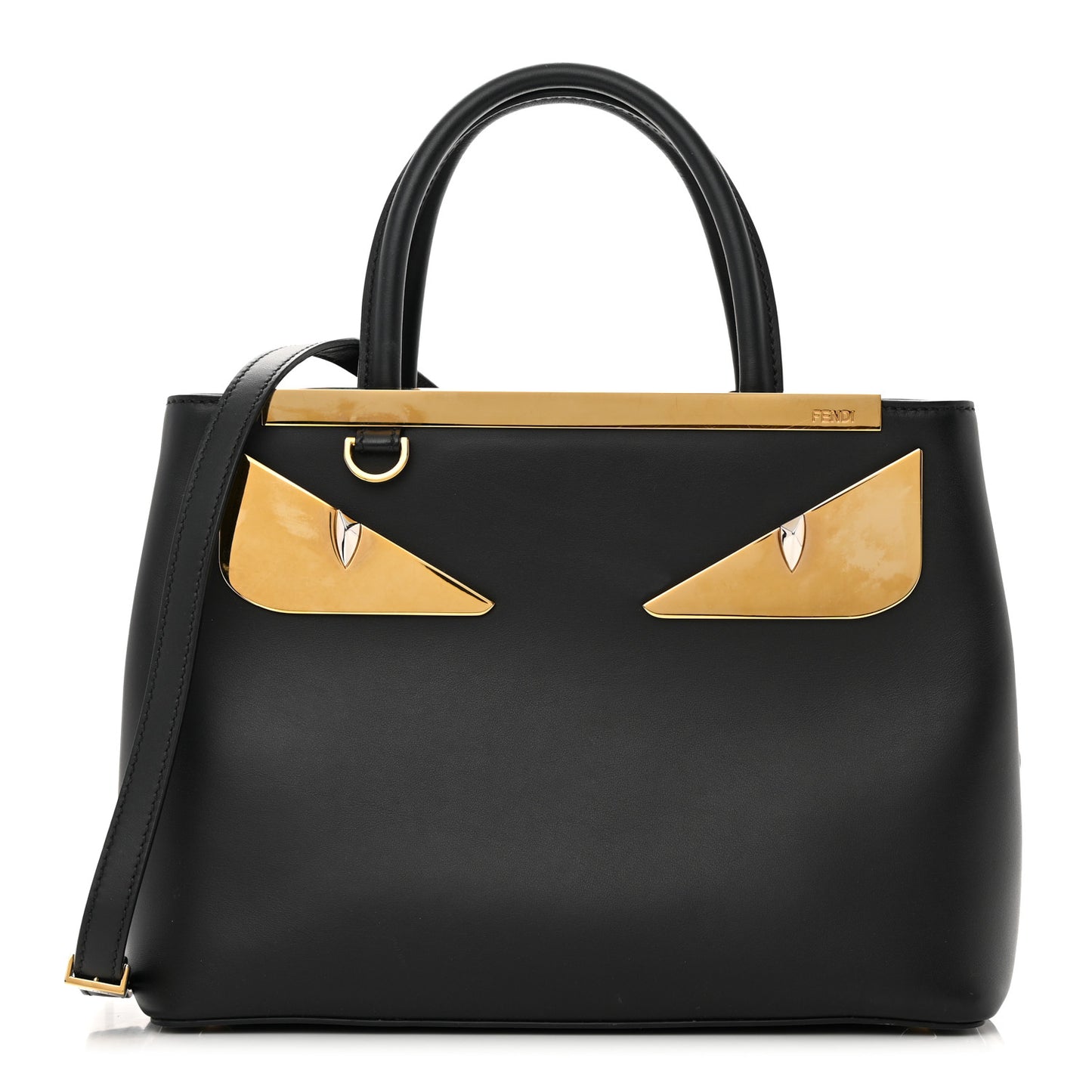 Vitello Century Metal Monster Eyes Petite 2Jours Tote Black