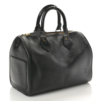 Louis Vuitton Epi Speedy 25 Black 3 of 12