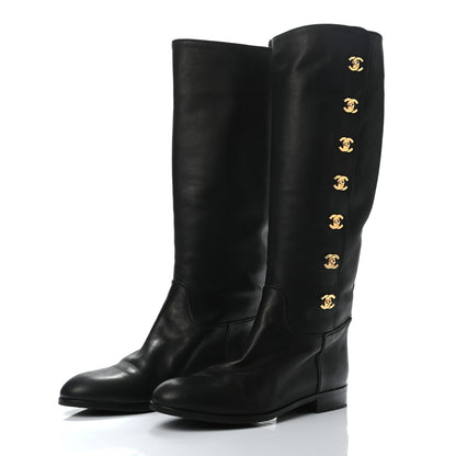 Chanel CC Turnlock High Boots 38 Black 3 of 6