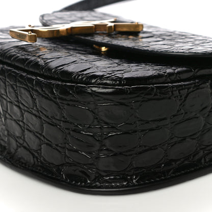 Saint Laurent Crocodile Embossed Calfskin Small Kaia Satchel Black 11 of 11