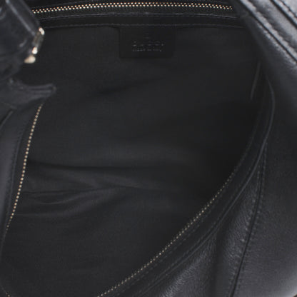 Gucci Leather Large Horsebit Chain Hobo Black 5 of 7