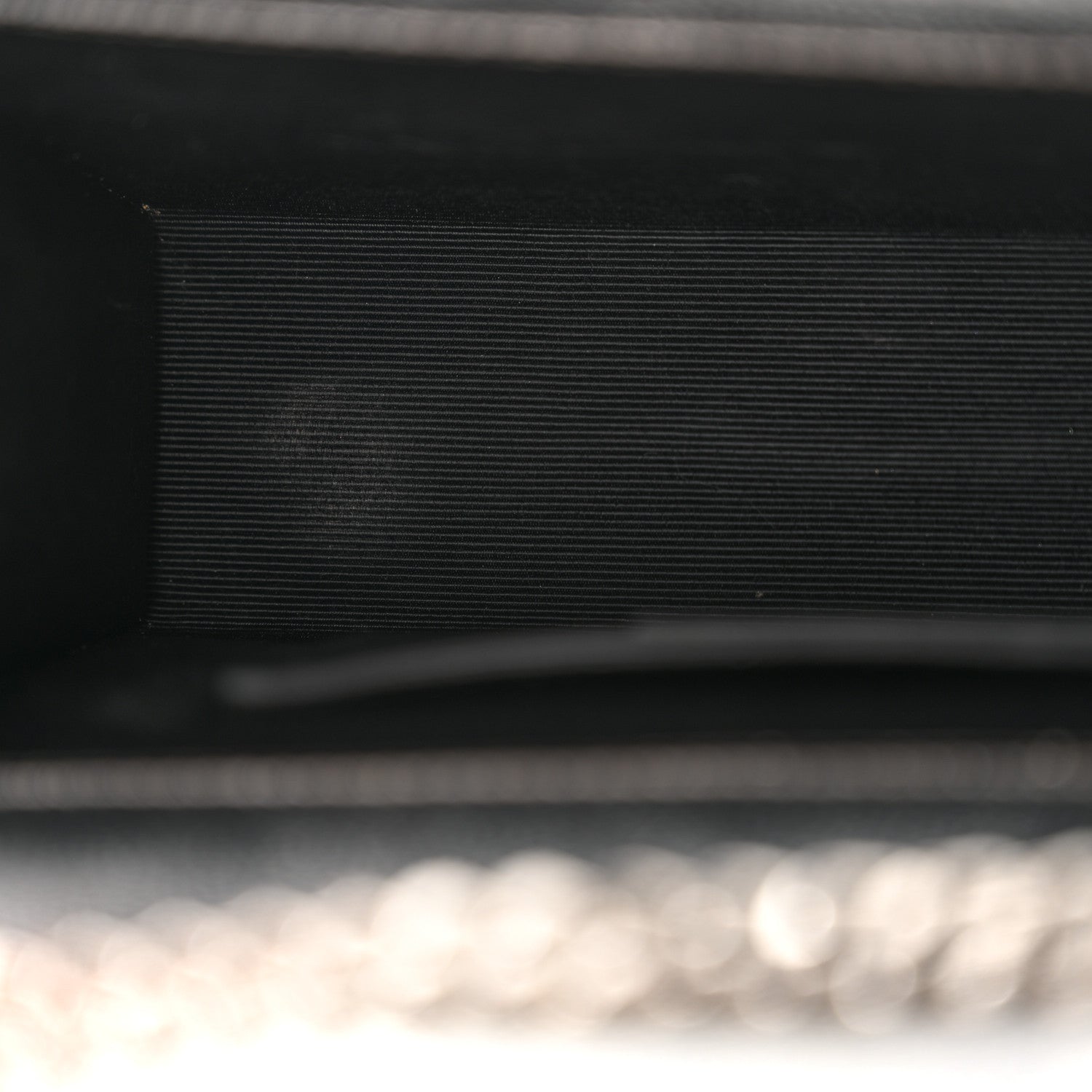 Saint Laurent Metallic Grain De Poudre Matelasse Chevron Small Monogram Satchel Silver 6 of 14