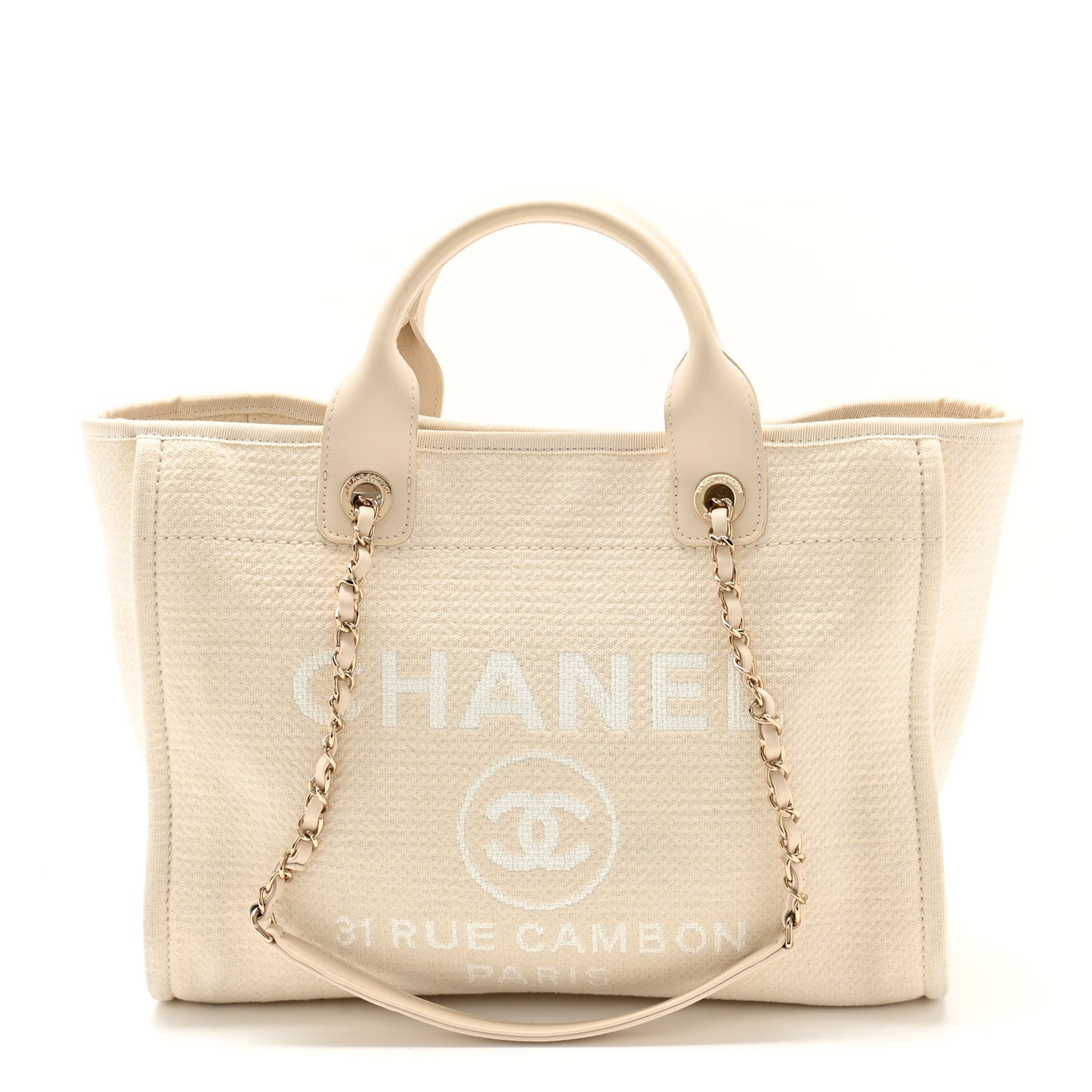 Mixed Fibers Small Deauville Tote White