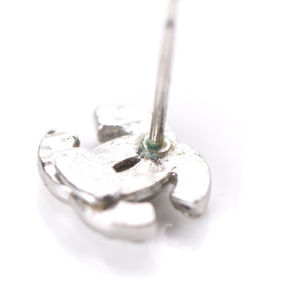 Chanel Crystal Mini Timeless CC Earrings Silver 5 of 6