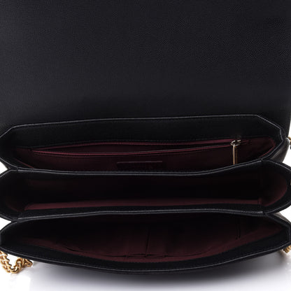 Chanel Grained Calfskin Enamel CC Flap Bag Black 4 of 4