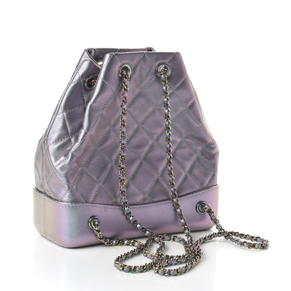 Chanel Iridescent Lambskin Calfskin Small Quilted Gabrielle Backpack Light Purple 2 of 10