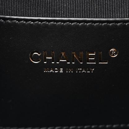 Chanel Lambskin Quilted Logo Mini Backpack Black 6 of 10