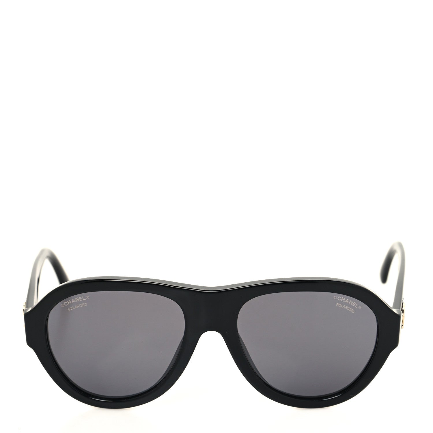 Chanel Acetate Strass Pilot Sunglasses 5467-B Black 3 of 8