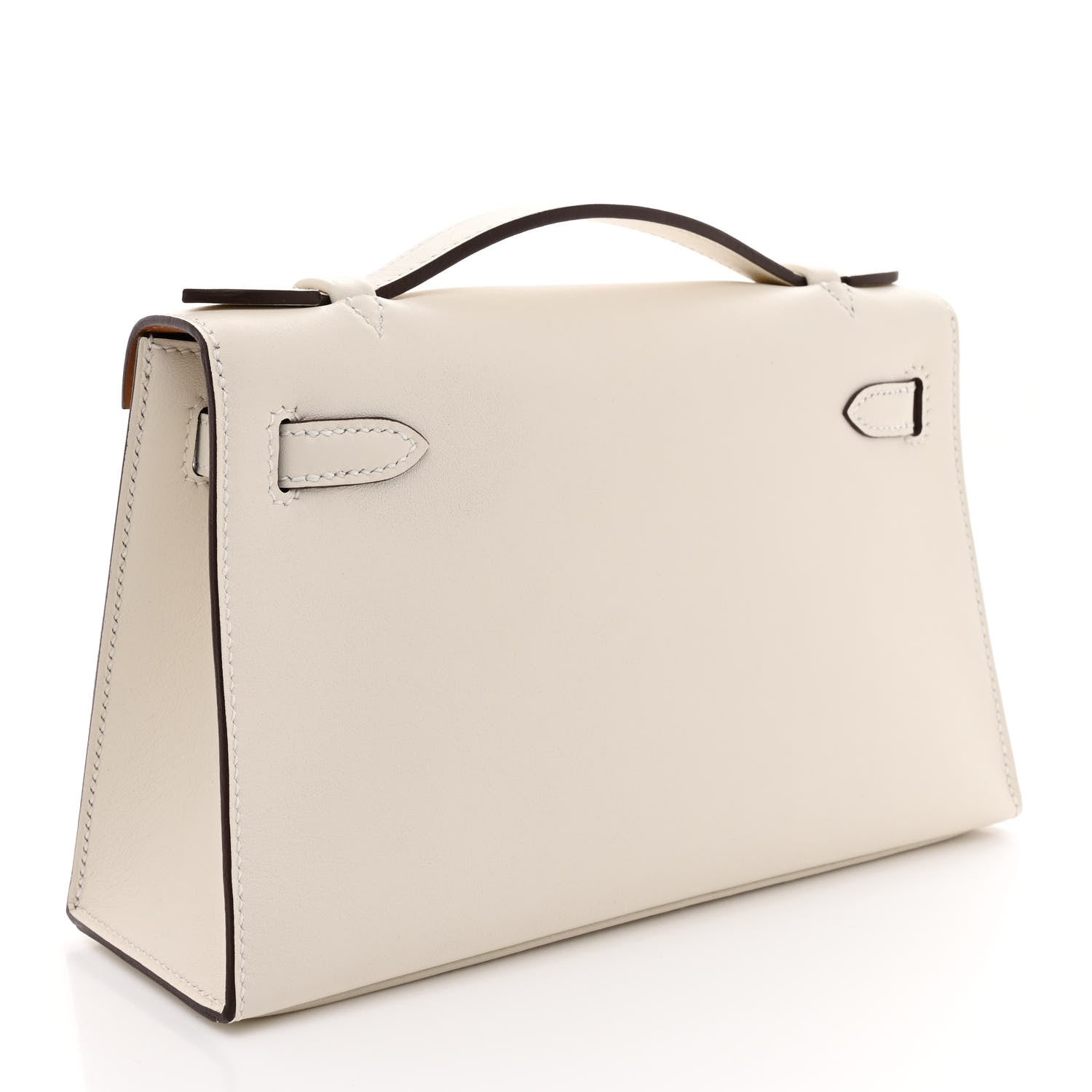 Hermes Swift Horseshoe Kelly Pochette Clutch Nata Gold 4 of 32