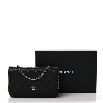 Chanel Caviar Quilted Wallet On Chain WOC Black 11 of 11