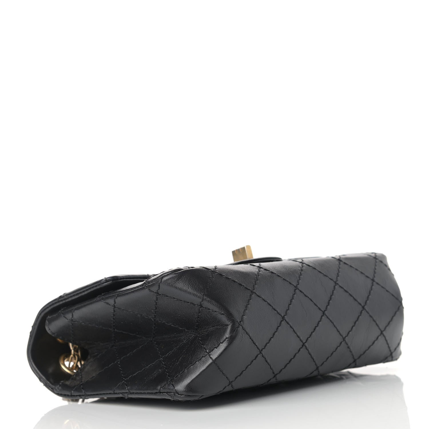 Chanel Aged Calfskin Quilted 2.55 Reissue Mini Flap Black 4 of 12