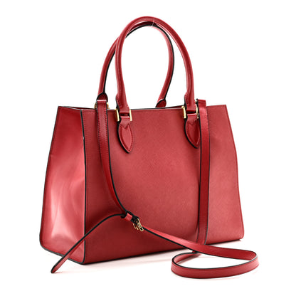 Prada Saffiano Soft Calfskin Large Tote Fuoco 3 of 9
