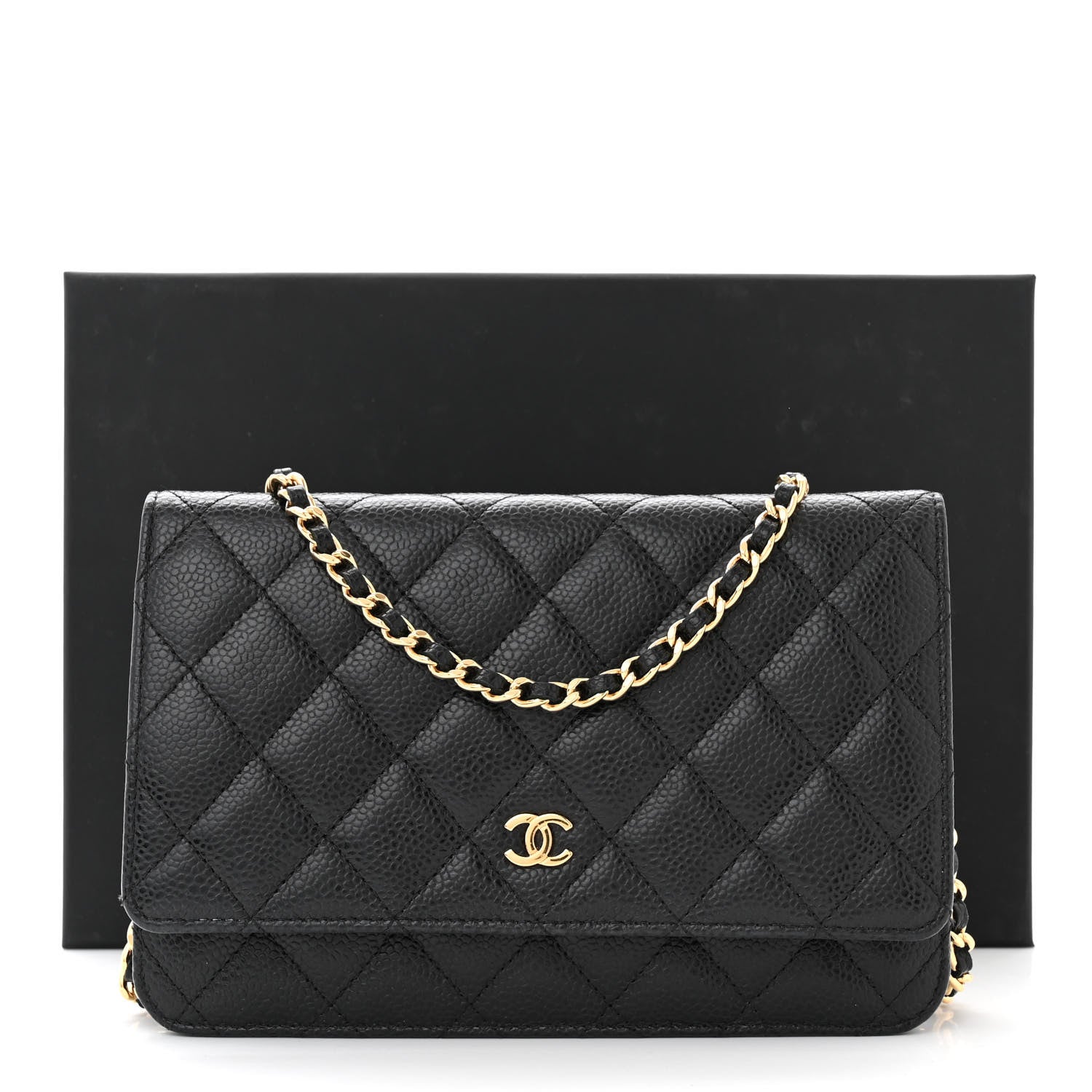 Chanel Caviar Quilted Wallet on Chain WOC Black 12 of 12