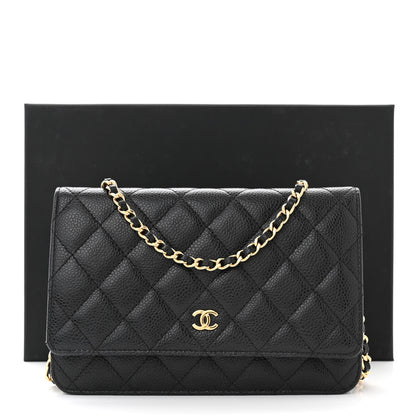 Chanel Caviar Quilted Wallet on Chain WOC Black 12 of 12