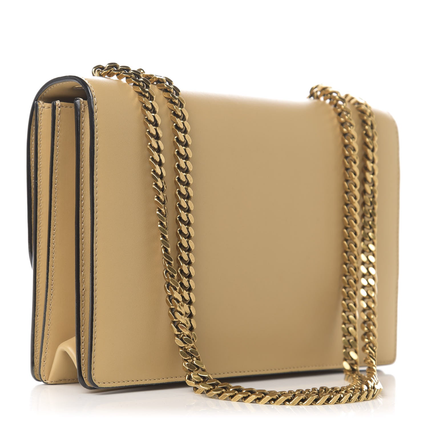 Marc Jacobs Calfskin Big Trouble Chain Bag Beige 3 of 13