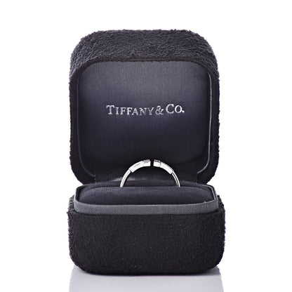 Tiffany 18K White Gold Diamond T Wire Ring 51 5.75 6 of 6