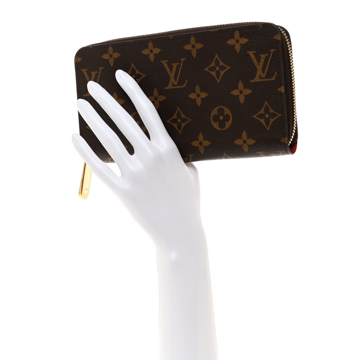 LOUIS VUITTON Monogram Zippy Wallet Coquelicot