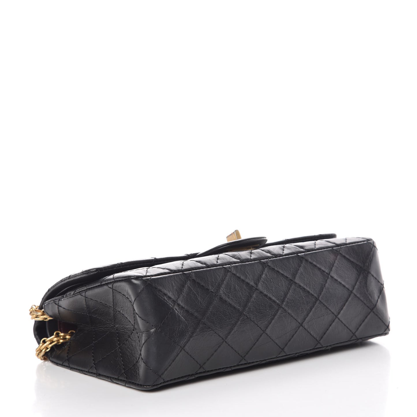 Aged Calfskin Quilted 2.55 Reissue 225 Flap Black
