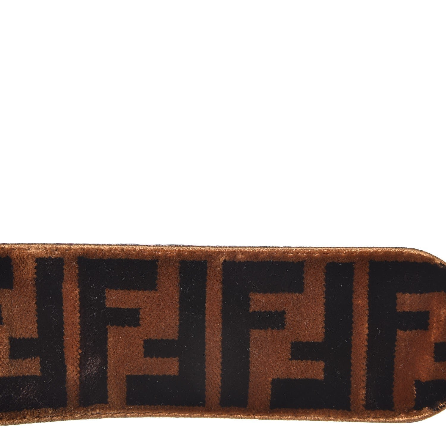 Fendi Velvet FF Mini Strap You Tobacco Fragola 5 of 5