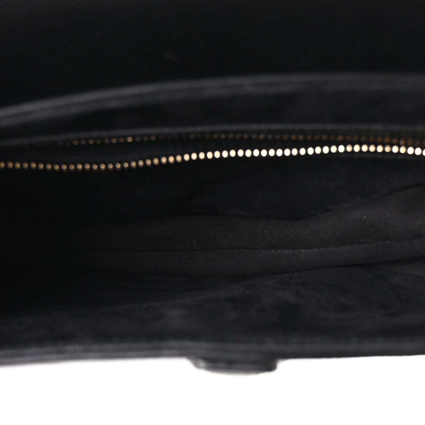 Grained Calfskin Saddle Bag With Strap Black