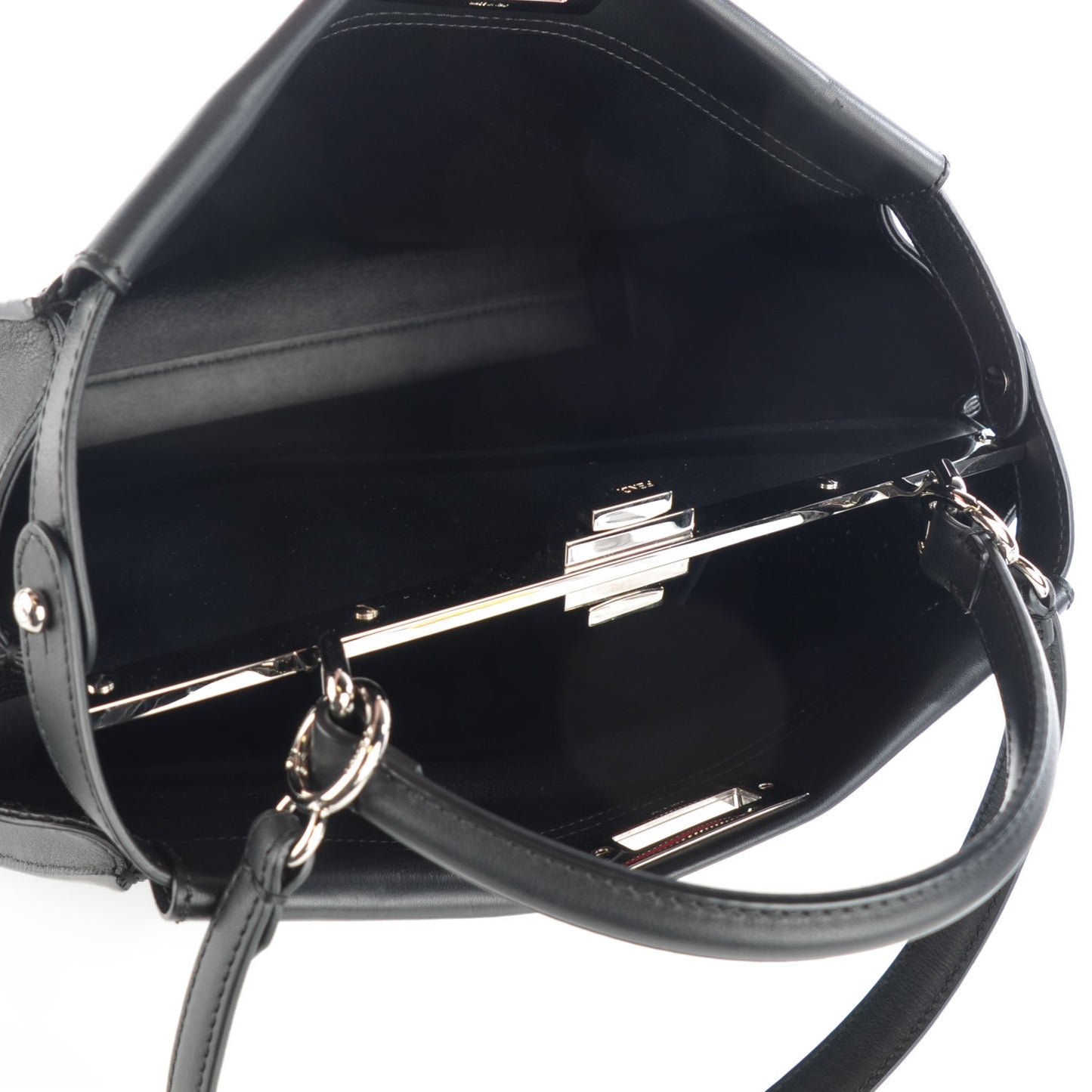 Vitello Seta Python Crocodile Monster Eyes Large Peekaboo Iconic Satchel Black Girasole
