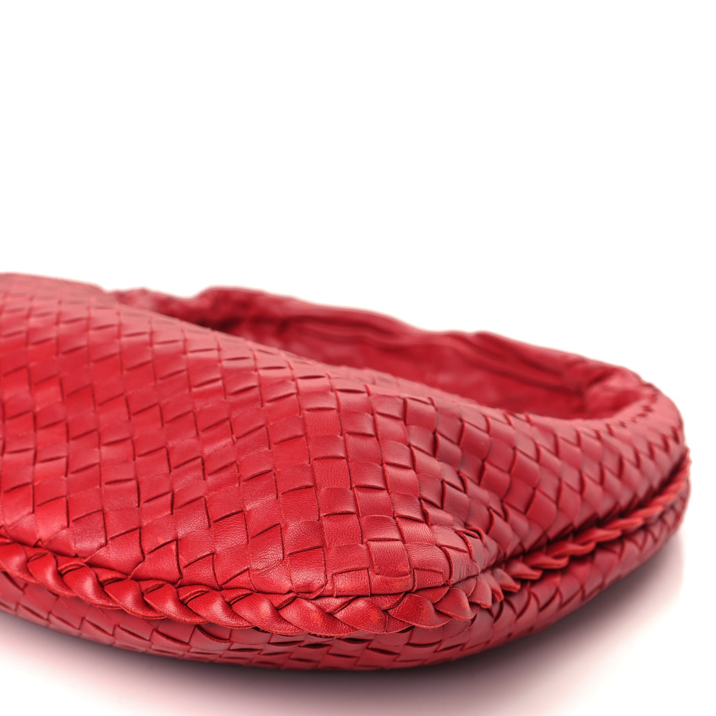 Nappa Intrecciato Medium Veneta Hobo Red