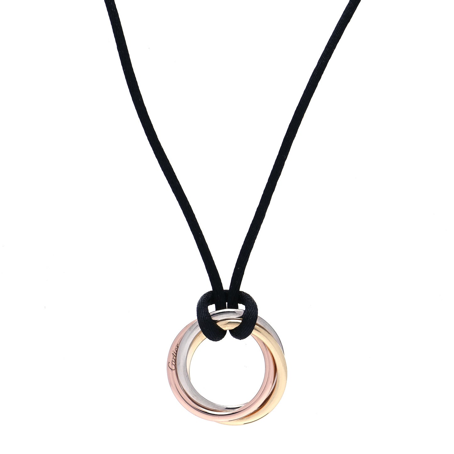 18K Pink Yellow White Gold Trinity Cord Necklace