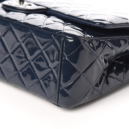 Chanel Patent Quilted Maxi Double Flap Navy Blue 10 of 11