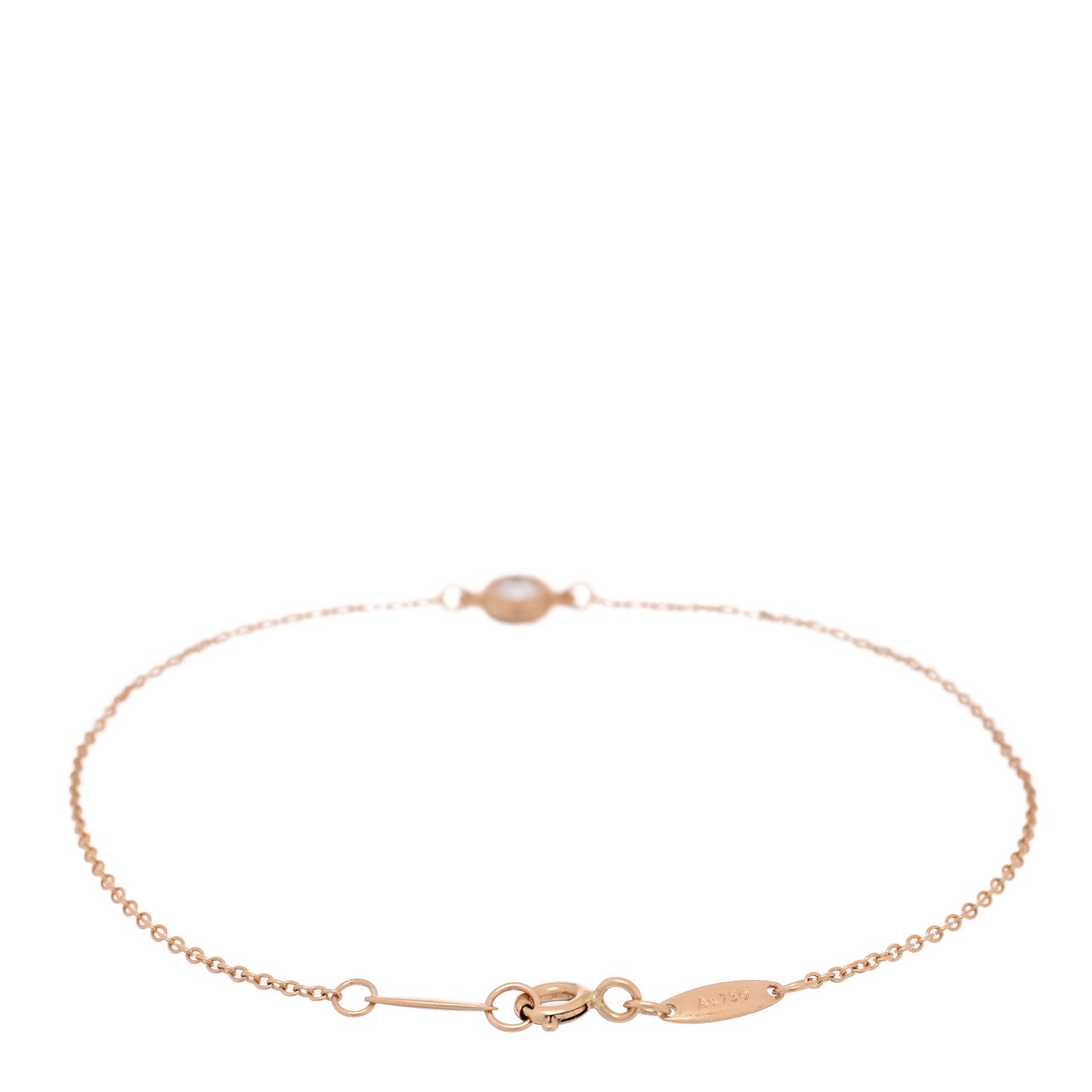 Tiffany 18K Rose Gold Diamond .10ct Elsa Peretti Diamonds by the Yard Bracelet 2 of 3