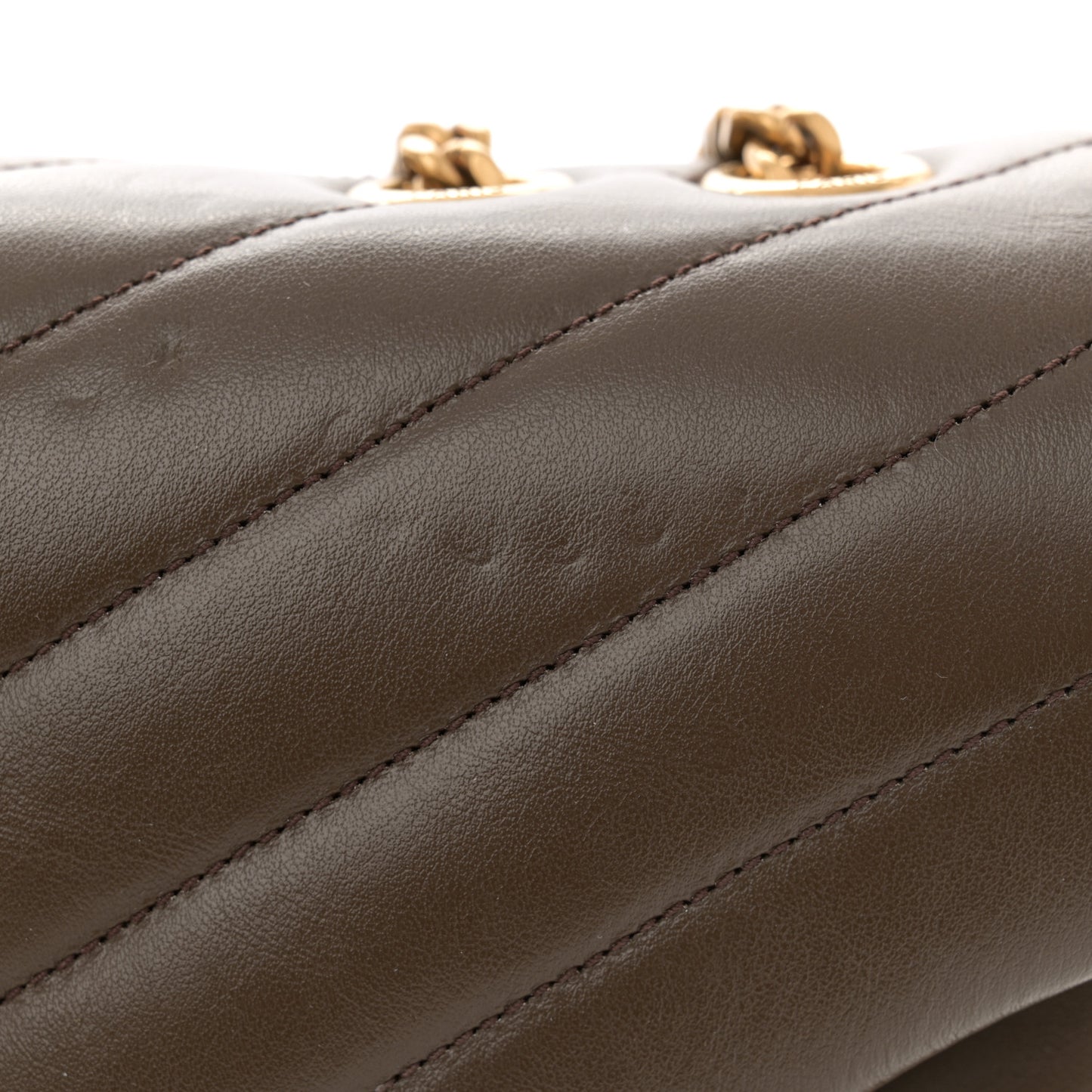 Calfskin Y Quilted Monogram Medium Loulou Chain Satchel Soil Brown