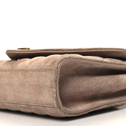 Saint Laurent Suede Mixed Matelasse Triquilt Small Monogram Envelope Satchel Rosy Sand 9 of 9