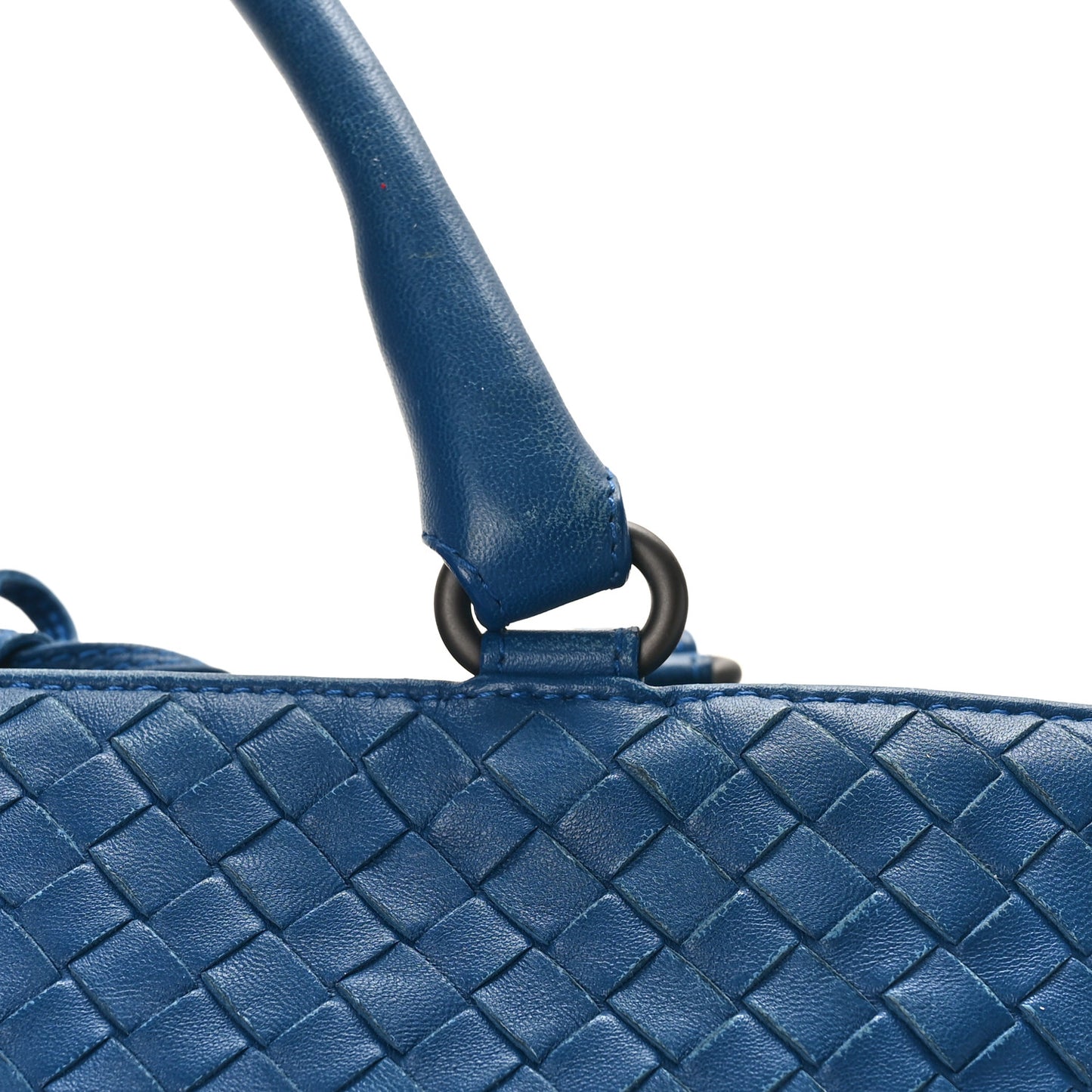 Nappa Intrecciato Milano Tote Blue