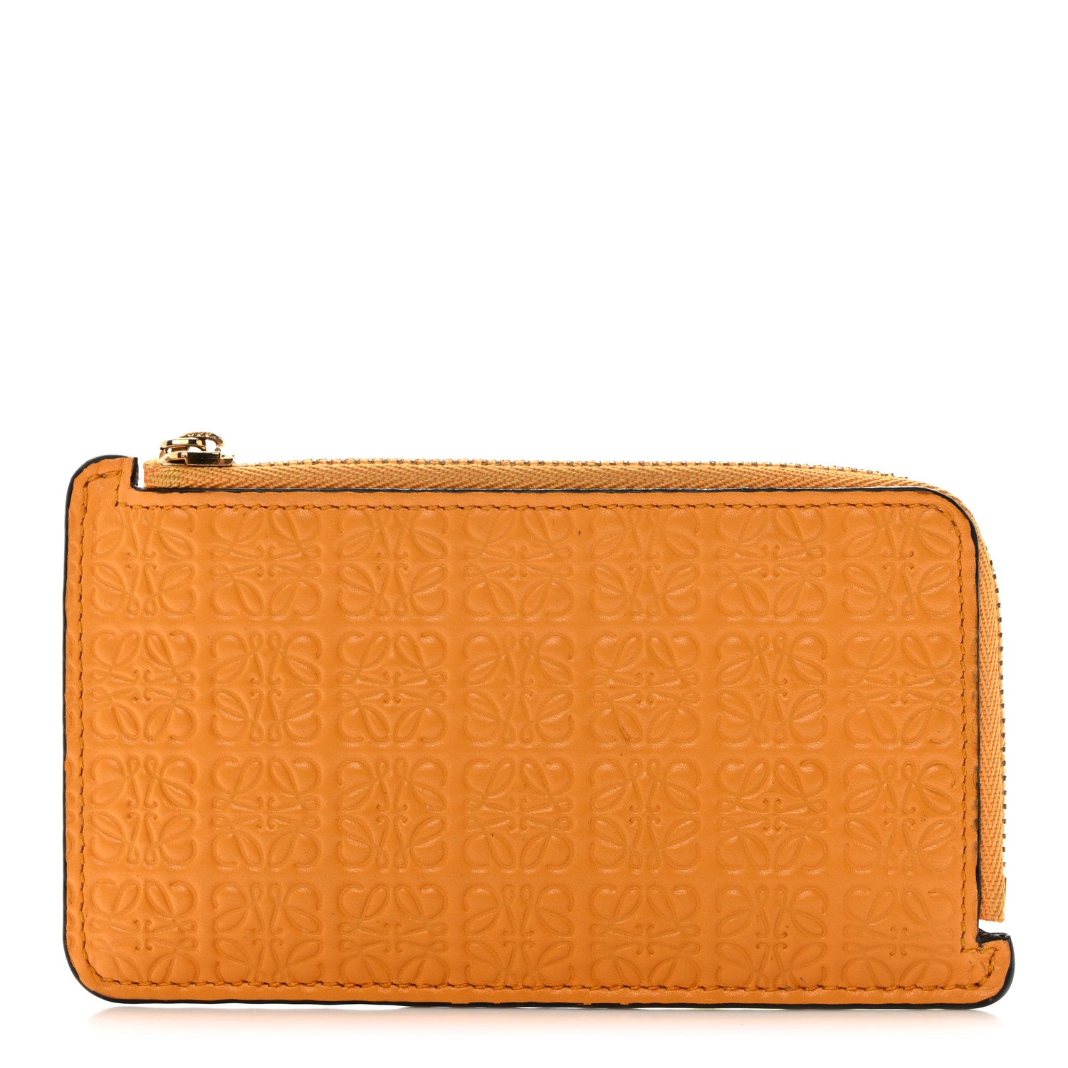 Loewe Calfskin Embossed Repeat Coin Card Holder Mandarin 1 of 12