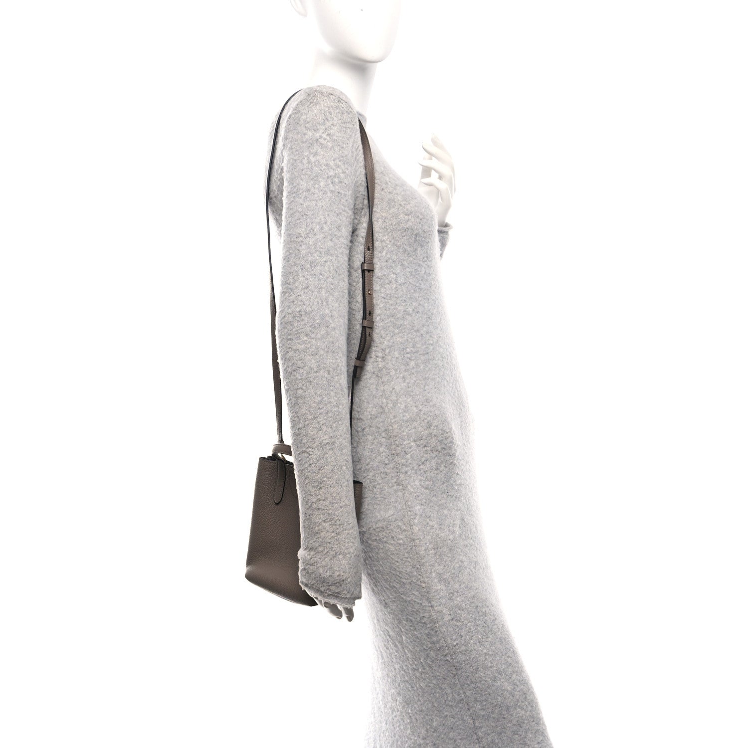Salvatore Ferragamo Tumbled Calfskin Gancini Mini Bag Caraway Seed 2 of 10