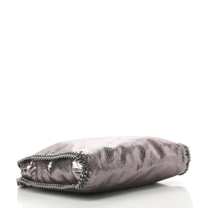 Stella McCartney Metallic Snakeskin Print Small Falabella Tote Ruthenium 4 of 10