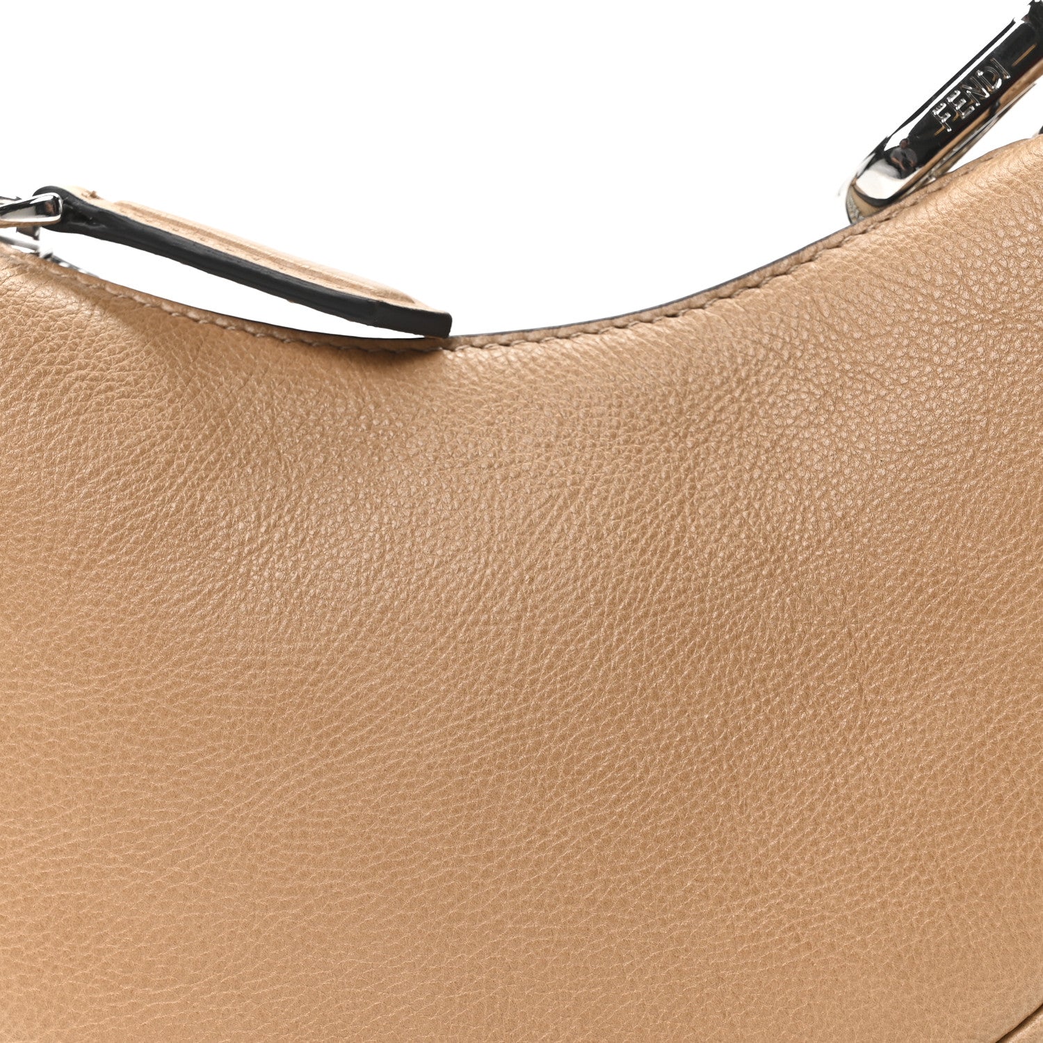 Fendi Vitello Grace Nano Fendigraphy Hobo Charm Miele Scuro 8 of 10