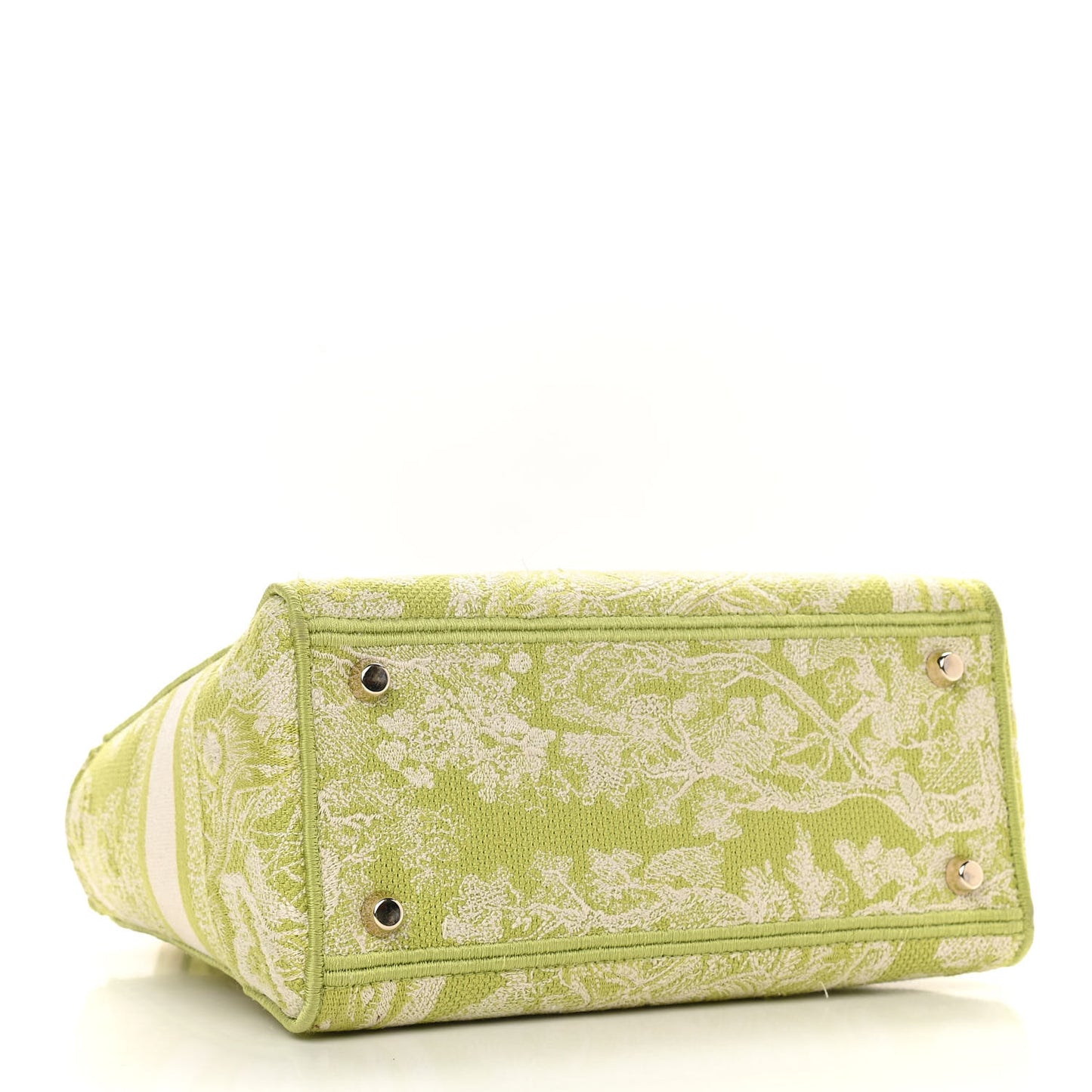 Canvas Toile De Jouy Reverse Embroidered Medium Lady D-Lite Green
