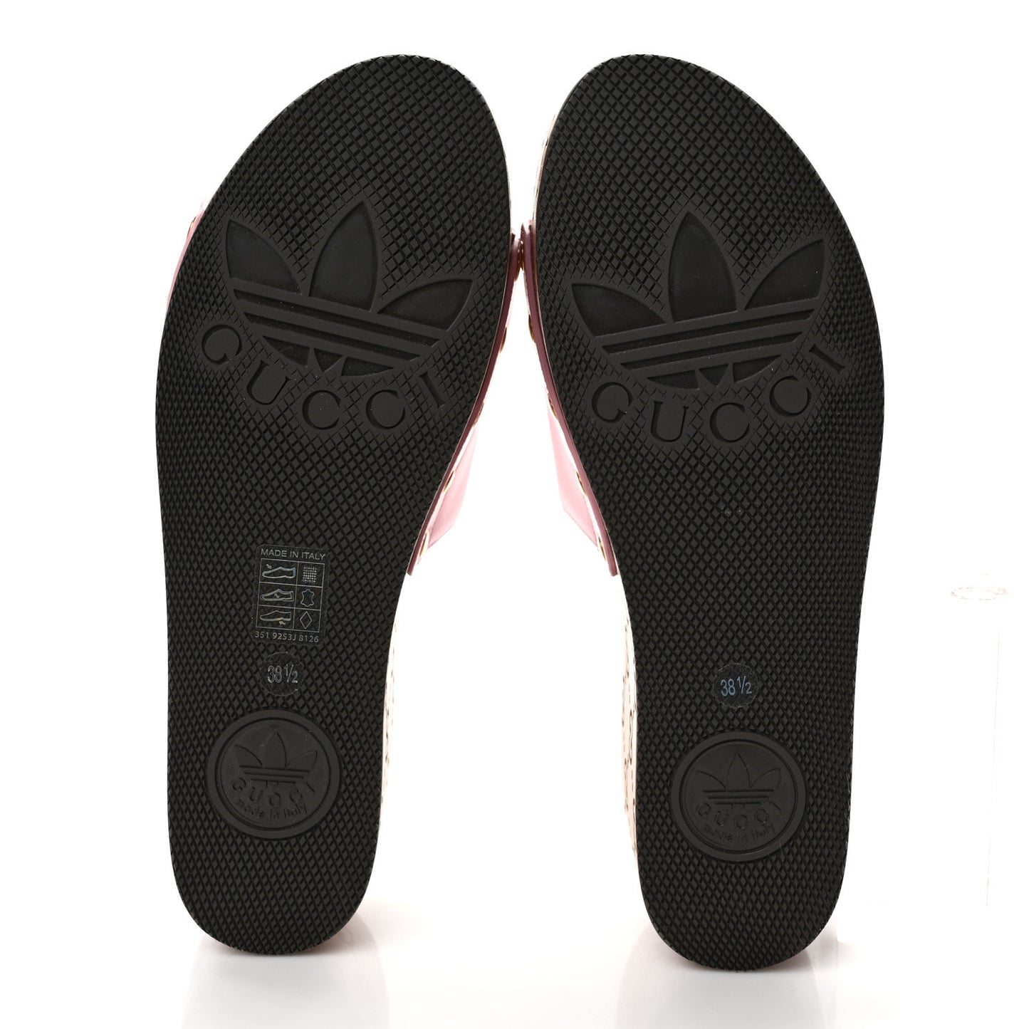 X ADIDAS Satin Raso Monogram Womens Platform Clogs 38.5