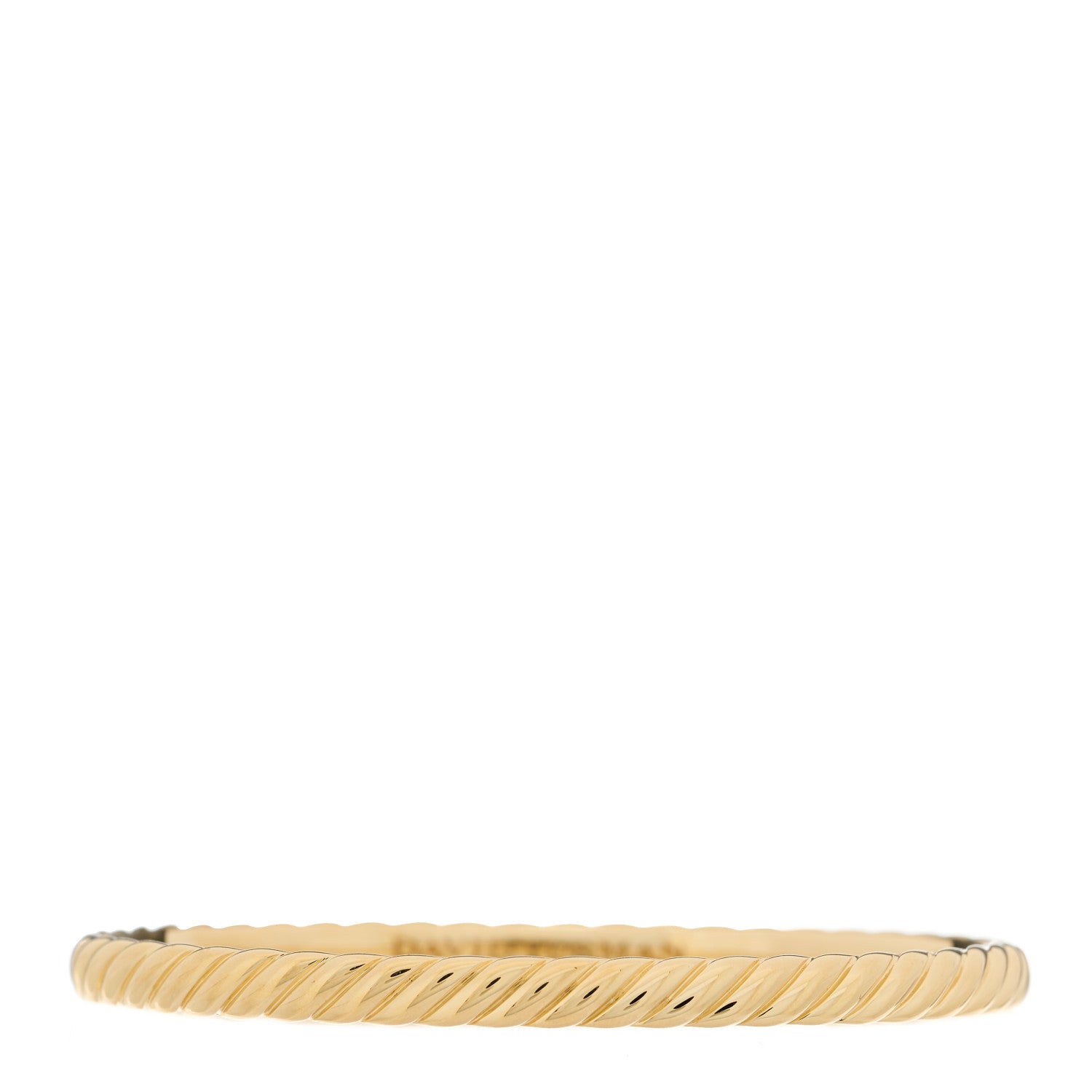 David Yurman 18K Yellow Gold 4.5mm Sculpted Cable Bracelet 1 of 5