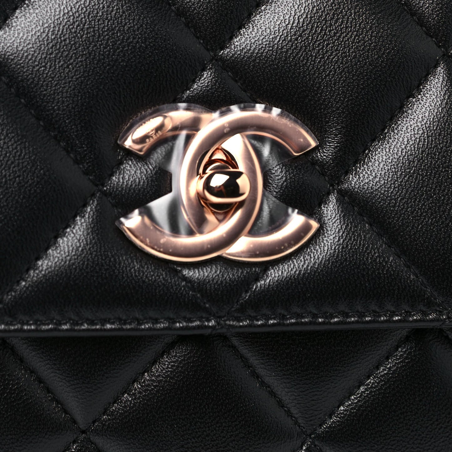 Lambskin Quilted Small Trendy CC Dual Handle Flap Bag Black
