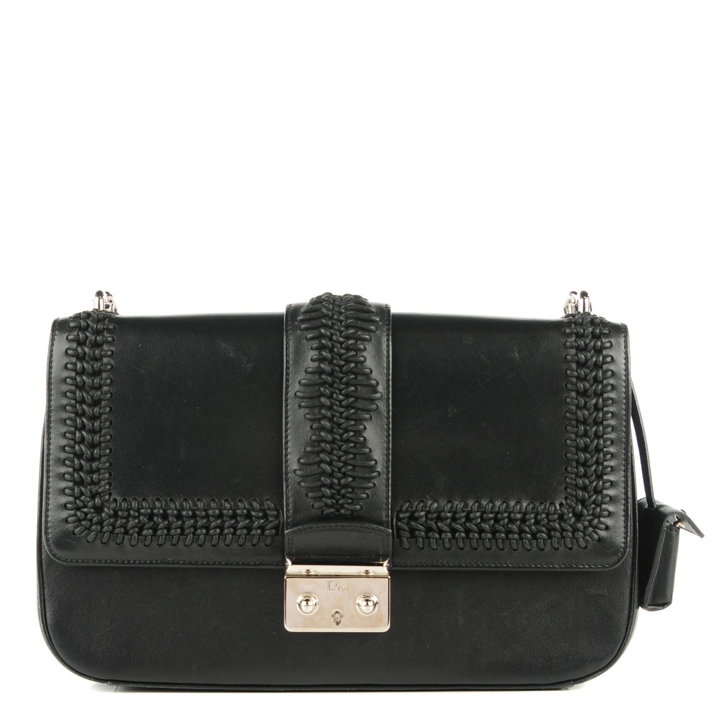 Matte Calfskin Cannage New Lock Bag Black