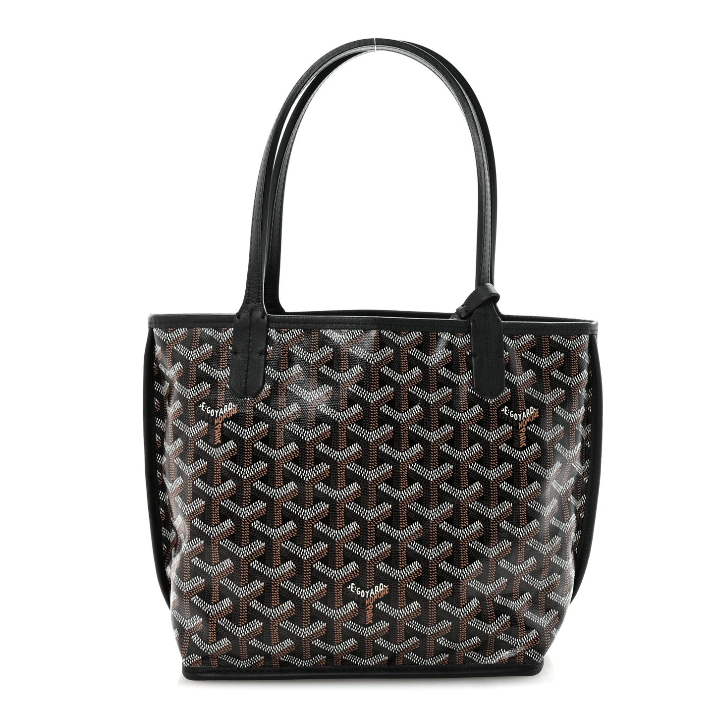 Goyardine Reversible Mini Anjou Black